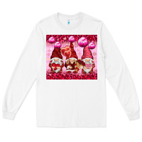 White valentines gnomies with leopard Long Sleeve Tee - NancyCooperArtShop