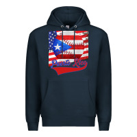 Navy Puerto Rico Baseball Premium Hoodie - Bettercallsaul