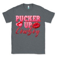 Charcoal Heather pucker up cowboy Classic Tee - AdoDesignShop