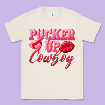 Pucker Up Cowboy Classic Tee Designed By Adodesignshop
