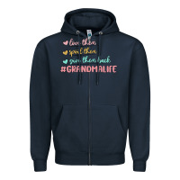 Navy grandma life Zipper Hoodie - MaliasSmallBusiness