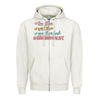 Oatmeal Heather grandma life Zipper Hoodie - MaliasSmallBusiness
