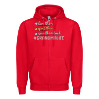 Red grandma life Zipper Hoodie - MaliasSmallBusiness