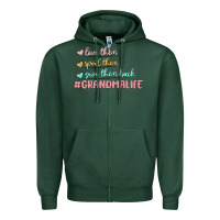 Sports Green grandma life Zipper Hoodie - MaliasSmallBusiness