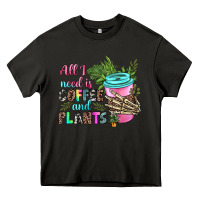 Asphalt all i need is coffee and plants Heavy Core Tee - texasbilliewilder