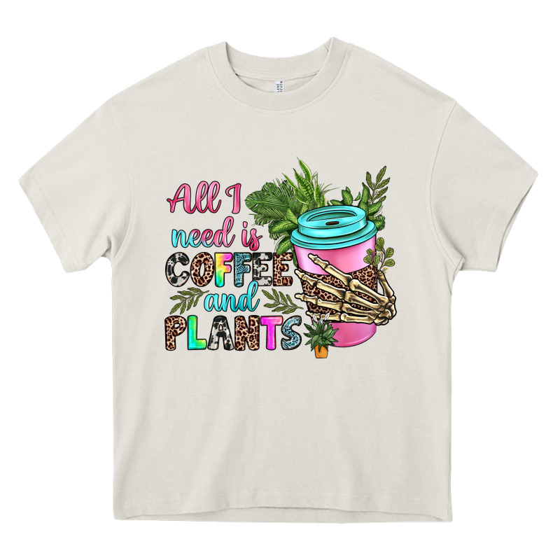 All I Need Is Coffee And Plants Heavy Core Tee by texasbilliewilder | Teevron