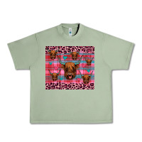Oil Green highland cow valentines Urban Heavy Tee - JahusDesignShop