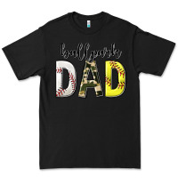 Black ballpark dad with softball and baseball Premium Tee - texasbilliewilder