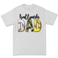 Dove Grey ballpark dad with softball and baseball Premium Tee - texasbilliewilder