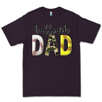 Plum ballpark dad with softball and baseball Premium Tee - texasbilliewilder