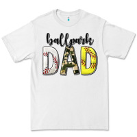 White ballpark dad with softball and baseball Premium Tee - texasbilliewilder