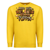 Lemon made with melanin always poppin' Premium Sweatshirt - LillyAllenDesigns