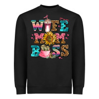 Black wife mom boss Heavyweight Sweatshirt - AdoDesignShop
