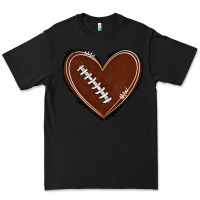 Black american football heart Premium Tee - texasbilliewilder
