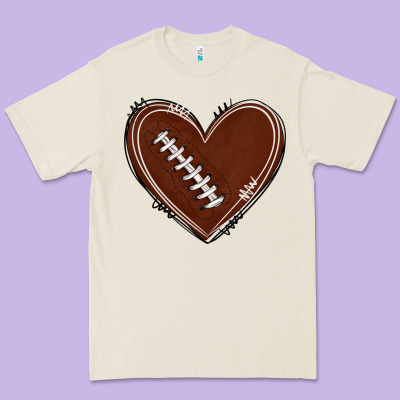 Premium Tee american football heart