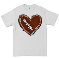 Dove Grey american football heart Premium Tee - texasbilliewilder