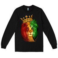 Black Juneteenth Lion King Long Sleeve Tee - LillyAllenDesigns