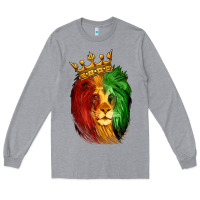 Heather Grey Juneteenth Lion King Long Sleeve Tee - LillyAllenDesigns
