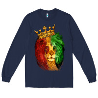 Navy Juneteenth Lion King Long Sleeve Tee - LillyAllenDesigns