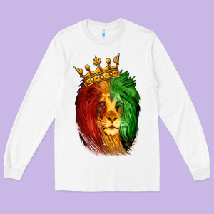 Juneteenth Lion King Long Sleeve Tee Designed By Lillyallendesigns