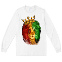 White Juneteenth Lion King Long Sleeve Tee - LillyAllenDesigns