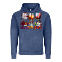 Vintage Denim hallothanksmas halloween thanksgiving  christmas wine Vintage Hoodie - FaDigitalArtStudio