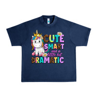 Navy cute smart and a little bit dramatic unicorn Urban Heavy Tee - AdoDesignShop