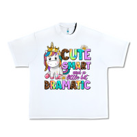 White cute smart and a little bit dramatic unicorn Urban Heavy Tee - AdoDesignShop