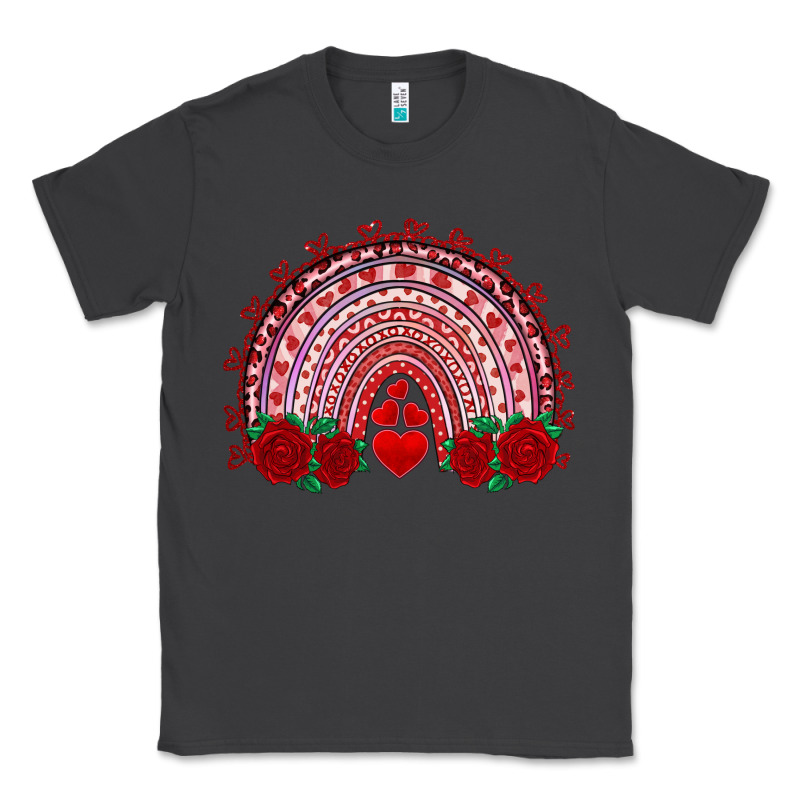 Valentine's Day Rainbow With Roses Classic Tee by AdoDesignShop | Teevron