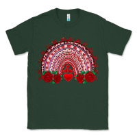 Sports Green valentine's day rainbow with roses Classic Tee - AdoDesignShop