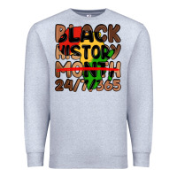 Heather Grey black history month Premium Sweatshirt - LillyAllenDesigns