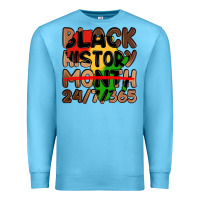 Ocean Blue black history month Premium Sweatshirt - LillyAllenDesigns