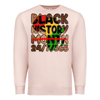 Pale Pink black history month Premium Sweatshirt - LillyAllenDesigns