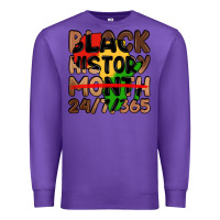 Purple black history month Premium Sweatshirt - LillyAllenDesigns
