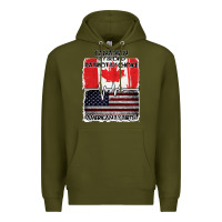 Army Green American By Birth Canadian By Blood Patriot By Choice Premium Hoodie - Bettercallsaul