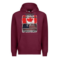Burgundy American By Birth Canadian By Blood Patriot By Choice Premium Hoodie - Bettercallsaul