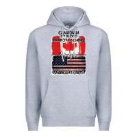 Heather Grey American By Birth Canadian By Blood Patriot By Choice Premium Hoodie - Bettercallsaul