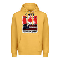 Mustard American By Birth Canadian By Blood Patriot By Choice Premium Hoodie - Bettercallsaul