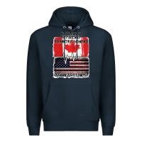 Navy American By Birth Canadian By Blood Patriot By Choice Premium Hoodie - Bettercallsaul
