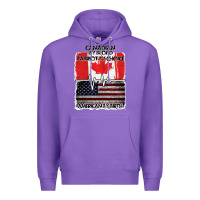 Purple American By Birth Canadian By Blood Patriot By Choice Premium Hoodie - Bettercallsaul