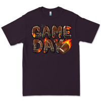 Plum game day football leopard Premium Tee - Zillion Design Studio