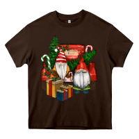 Chocolate Brown Christmas Truck And Gnome Heavy Core Tee - RanaPortraitStore