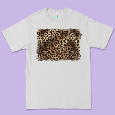 Handdrawn Leopard Pattern Brown Premium Tee Designed By Barkaloodesign