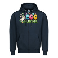 Navy egg hunter Zipper Hoodie - MaliasSmallBusiness