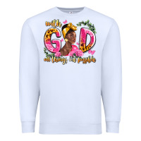 White with god all things are possible black woman Premium Sweatshirt - LillyAllenDesigns