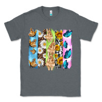 Charcoal Heather easter bunny butterfly daisy and sunflower with cowhide and  leopard b Classic Tee - Artiststas