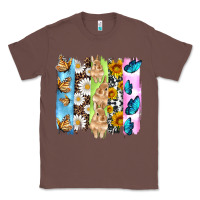 Chestnut easter bunny butterfly daisy and sunflower with cowhide and  leopard b Classic Tee - Artiststas
