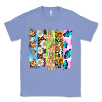 Colony Blue easter bunny butterfly daisy and sunflower with cowhide and  leopard b Classic Tee - Artiststas