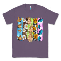 Lavender easter bunny butterfly daisy and sunflower with cowhide and  leopard b Classic Tee - Artiststas