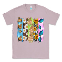 Lilac easter bunny butterfly daisy and sunflower with cowhide and  leopard b Classic Tee - Artiststas